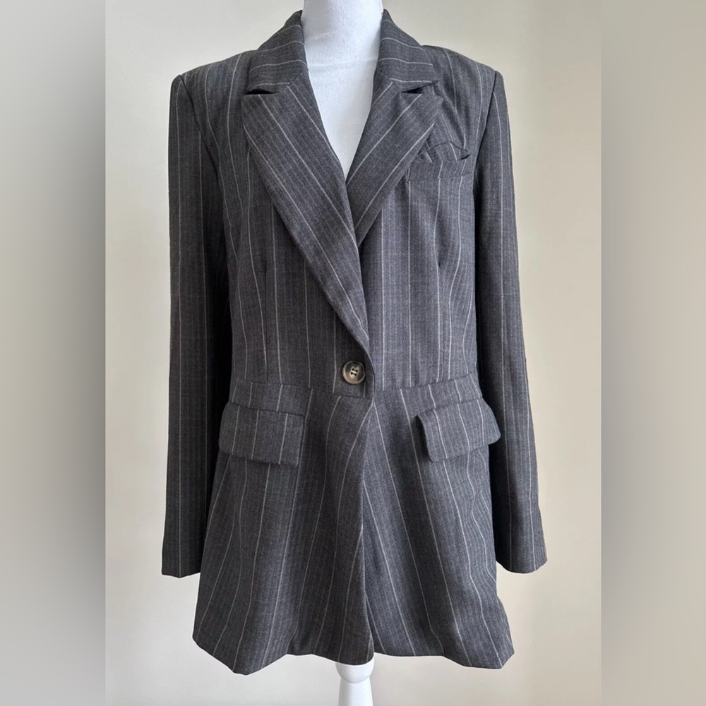 Free People Charlotte tailored pinstripe blazer - size XL - NWT